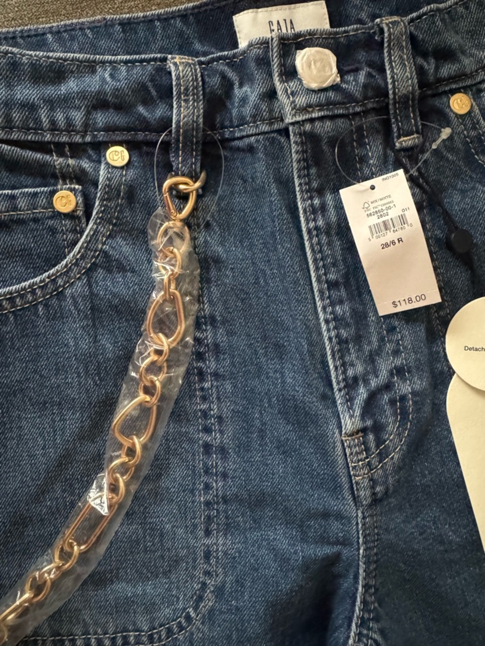 cult gaia Blue Wide-Leg Denim Jeans - Picture 9 of 9